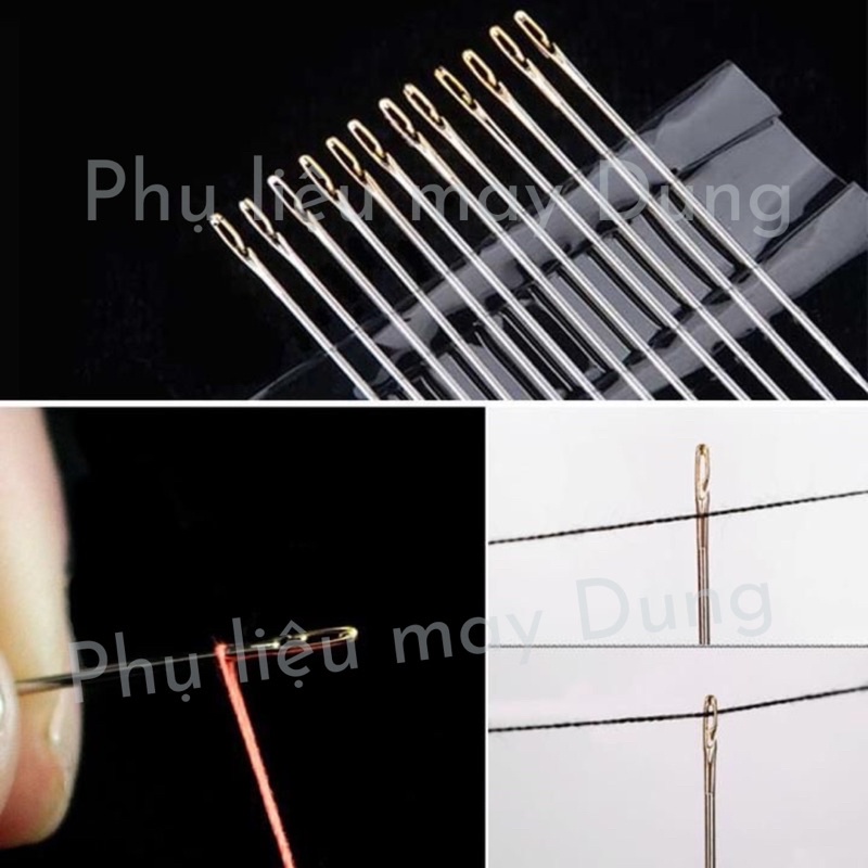 Kim luồn chỉ dễ xỏ kim mù vĩ 6cây- 12 cây