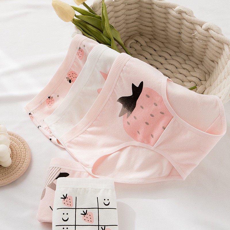 Quần Lót Cotton Mềm Mại Thoáng Khí In Họa Tiết Trái Cây Cho Nữ (M-2Xl) | BigBuy360 - bigbuy360.vn