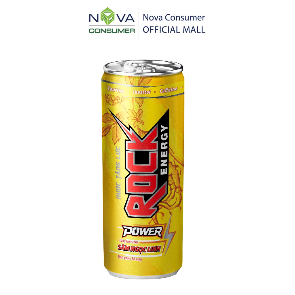 Nước tăng lực Rock Energy Power chứa Sâm Ngọc Linh 240ml