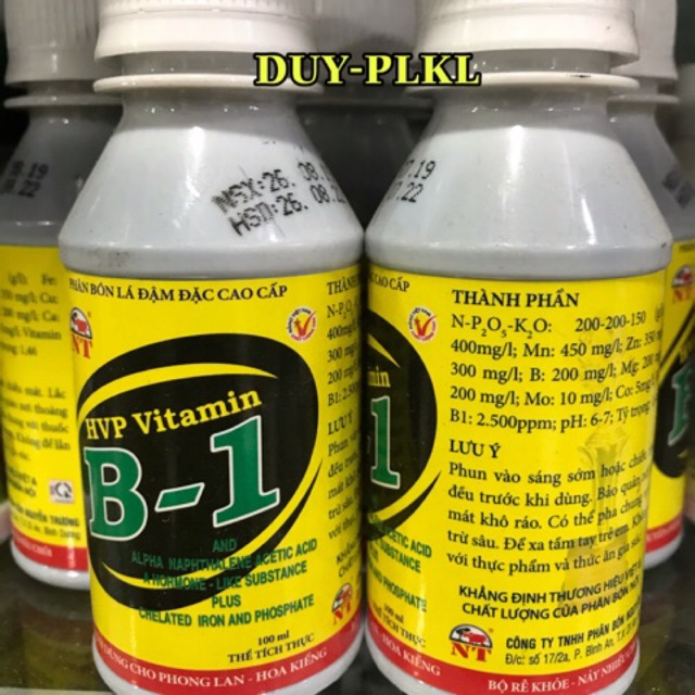 Phân bón lá Vitamin B1 Hvp ( NT )lọ - 100ml.