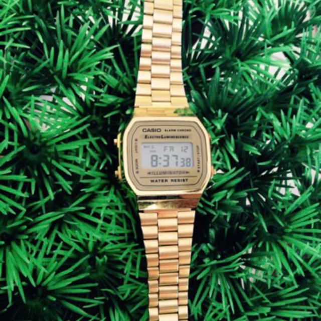 Đồng hồ Nam nữ CASIO A168 (full vàng) chính hãng