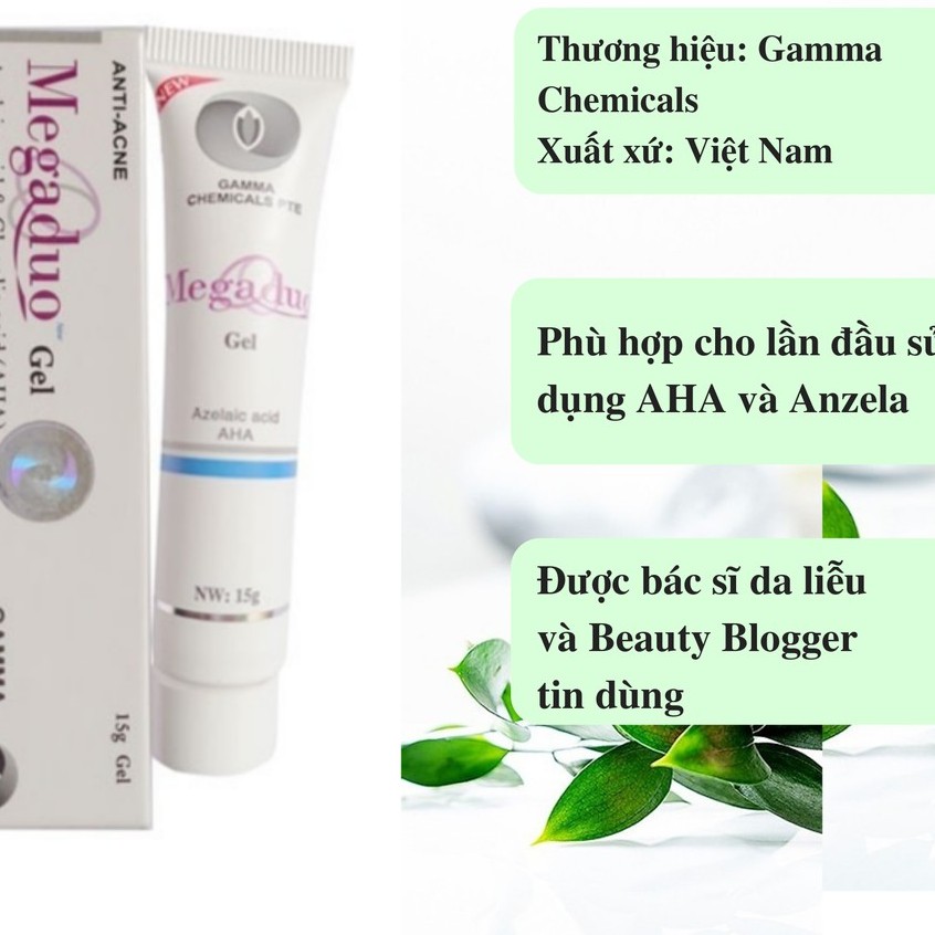 Gel Giảm Mụn Ẩn Và Thâm Gamma Megaduo Gel 15 gram