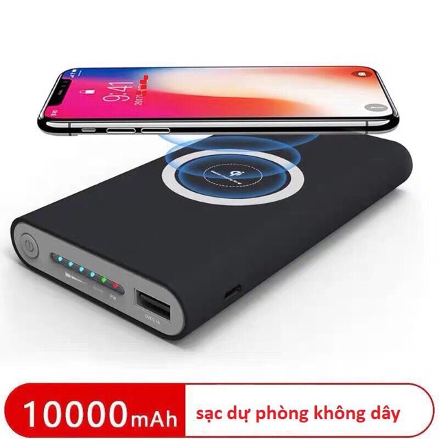 Sạ dự phòng 10.000mah hỗ trợ kết nối không dây