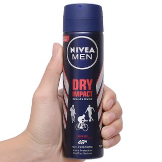 Xịt khử mùi Nivea Men Dry Impact Khô thoáng chai 150ml