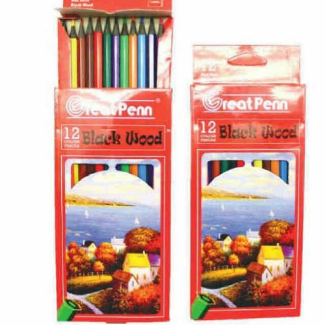 Great Penn Brand 12 Colors Long Size Pencils