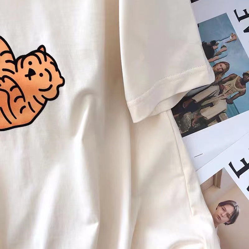 NRVP Áo Thun Tay Ngắn Cổ Tròn Thời Trang Mùa Hè Phong Cách Hàn Quốc Mới