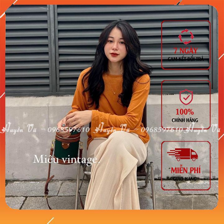 Quần xuông tăm ống rộng, Quần ống sớ dập ly cạp chun, chất mềm mịn mát phối đồ sang chảnh