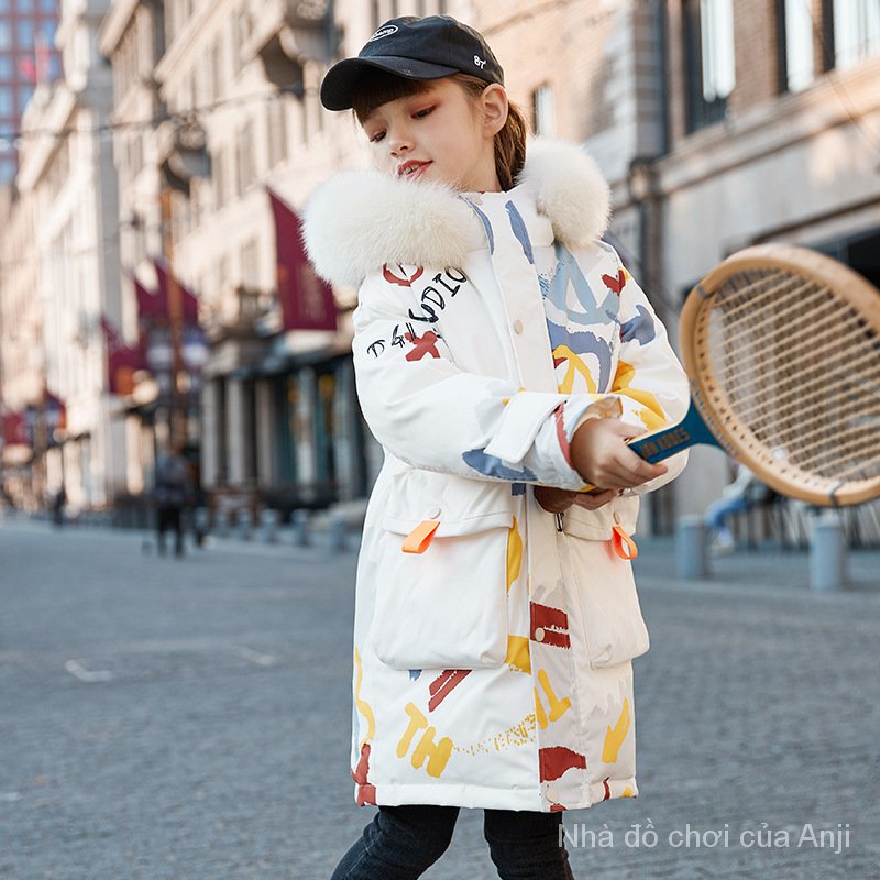 Children Girls Coat Long Thick Winter Clothes Children Coat