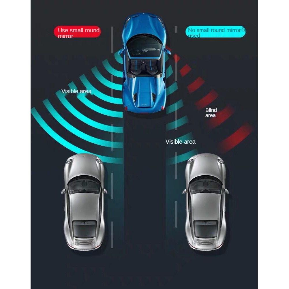 Gương Chiếu Hậu Hình Tròn Cỡ Nhỏ 360 Độ Không Góc Chết Điều Chỉnh Được Cho Xe Hơi