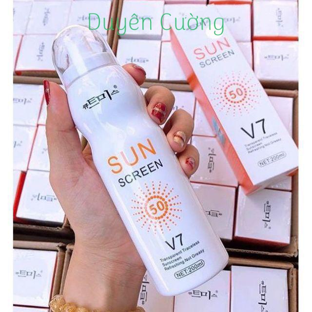 XẢ KHO Xịt chống nắng hàn quốc sun screen v7