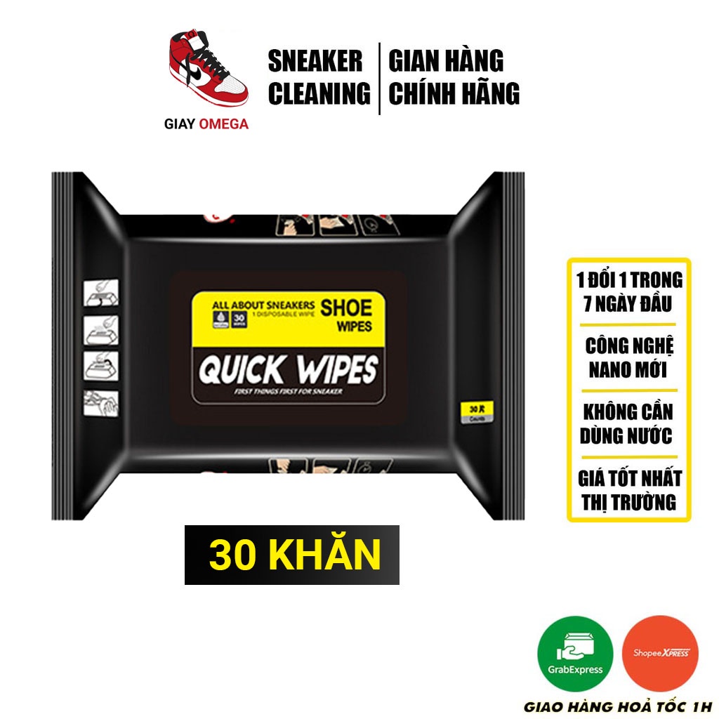 Khăn vệ sinh giày Quick Wipes tiện lợi không cần giặt