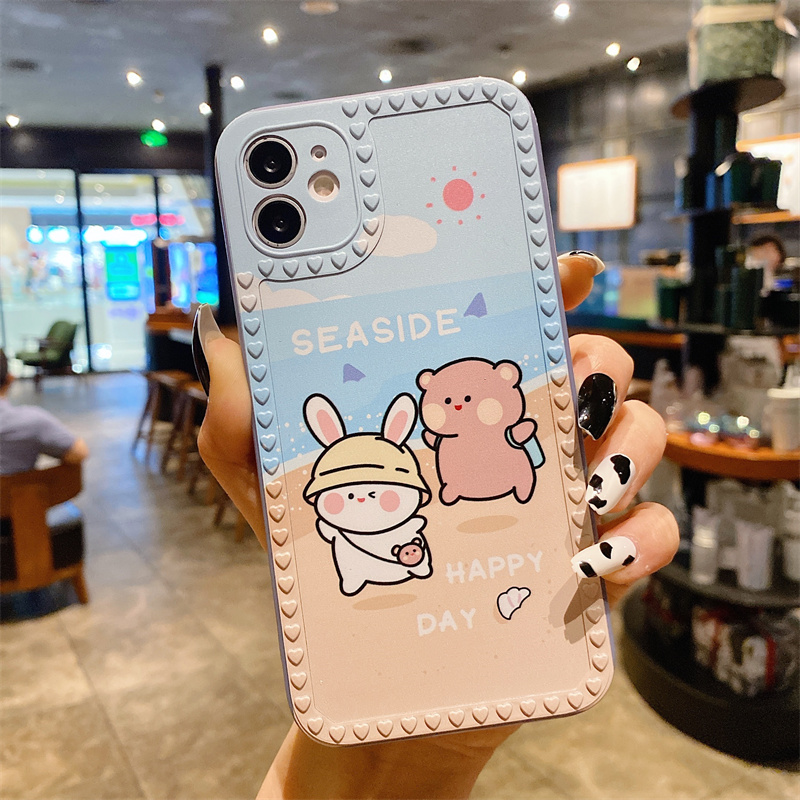 Summer bear rabbit for Iphone12 Pro Max, 12mini Iphone 11 Pro Max 7Plus 8plus xr xs xsmax 6 Plus soft shell,Vỏ iPhone | BigBuy360 - bigbuy360.vn