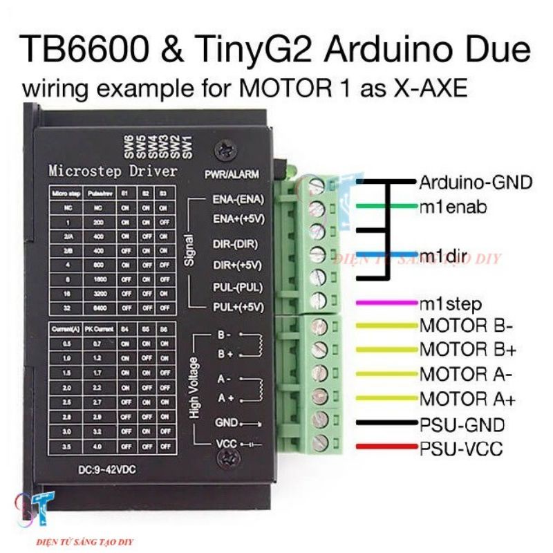 Driver điều khiển động cơ bước TB 6600 4A 42 VDC