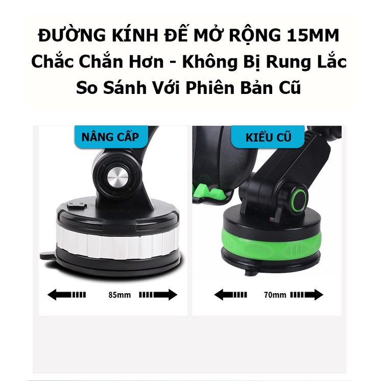 Giá Đỡ Điện Thoại Trên Ô Tô Gắn Taplo, Kính Chắn Gió Hút Chân Không Chắc Chắn, Kẹp Điện Thoại Ô Tô Xoay 360 Độ Đa Năng