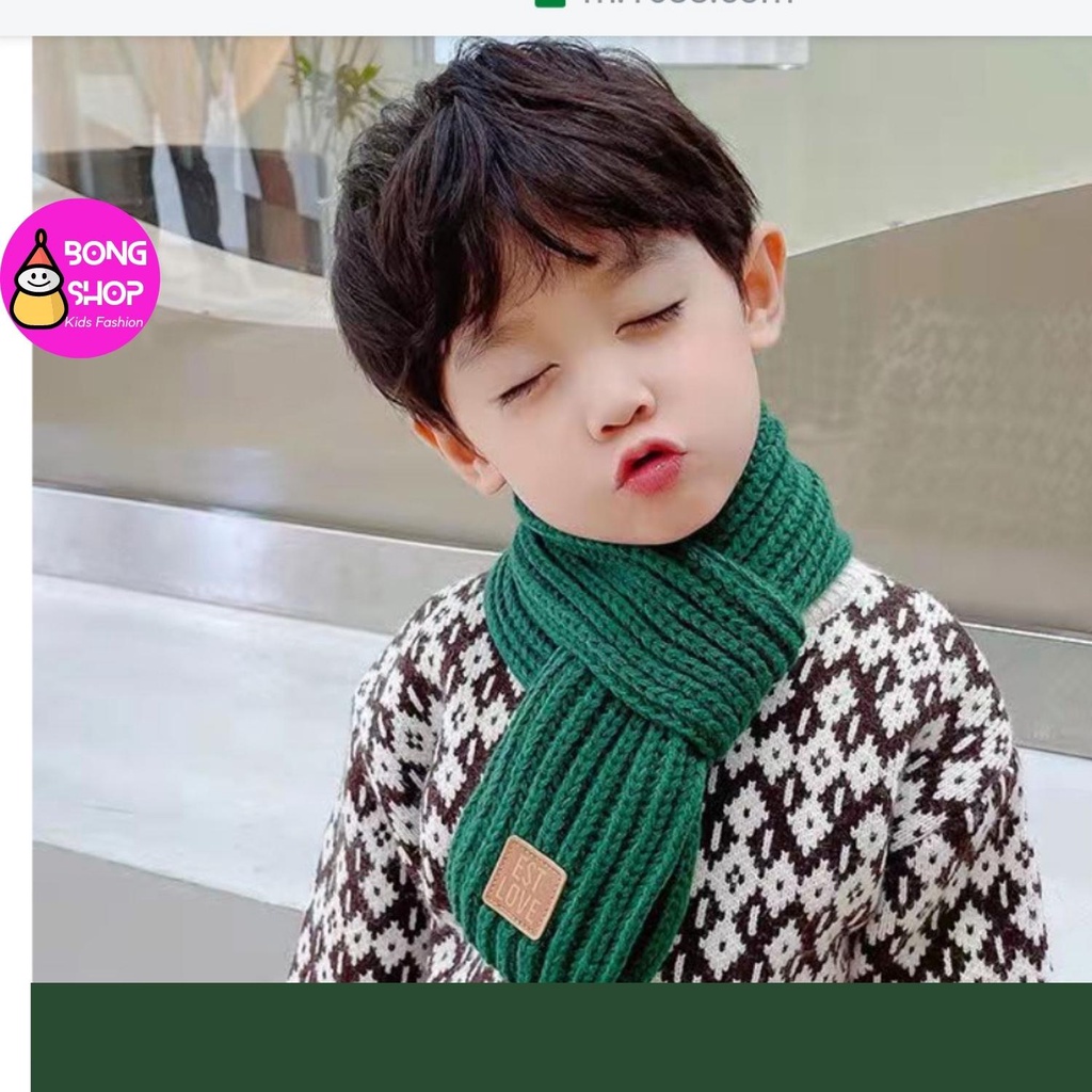 Khăn quàng cổ cho bé chất len hàng cao cấp - Khăn len trẻ em