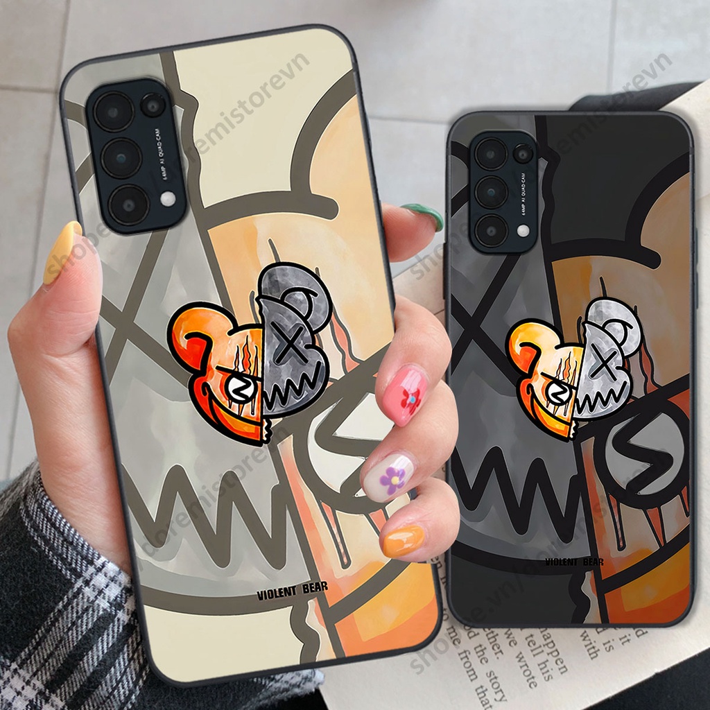 Ốp lưng Oppo Reno5 4G / Reno5 5G / Reno 5 hình kaws, kith, bear brick nổi 3D phong cách độc đáo