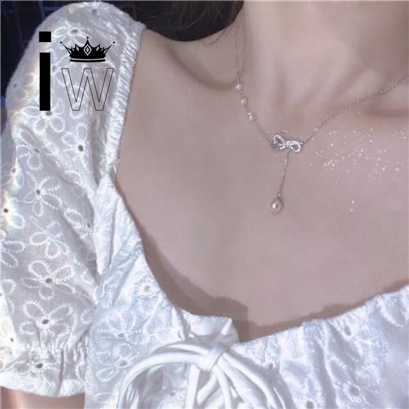 Vòng cổ Mặt Hình Ngôi Sao / Nơ / Mặt Trăng Đính Ngọc Trai Thời Trang Cho