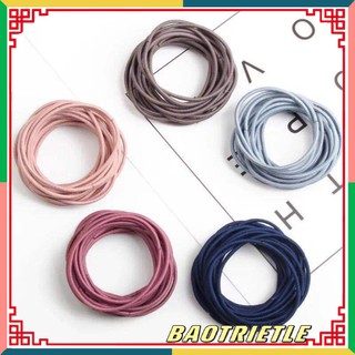 Túi Zip 100 Thun Buộc Tóc, Cột Tóc Phong Cách