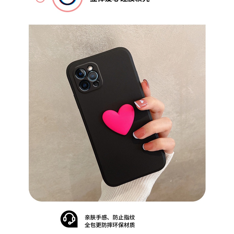 Ốp điện thoại mềm hình trái tim 3D cho OPPO A1K REALME C1 C2 C3 3 5 5I 6I 5S 6 7 7I C11 C12 C15 C17 C20