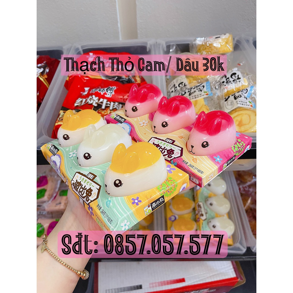 Thạch jelly hoa quả hình thỏ đáng yêu vị cam, dâu | BigBuy360 - bigbuy360.vn