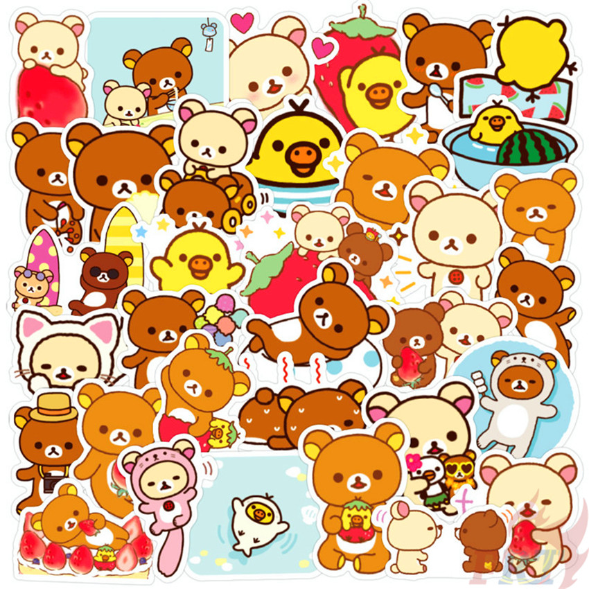 Set 50 nhãn dán họa tiết Rilakkuma Series 03 đáng yêu
