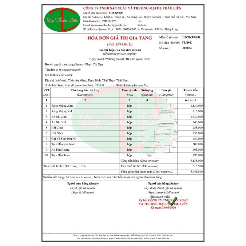 [FREE SHIP]Tinh Dầu An Phụ Khang Dạ Thảo Liên viêm phụ khoa, nấm ngứa