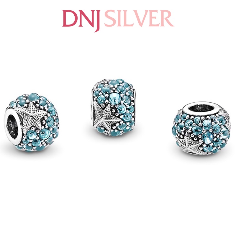 Charm bạc 925 cao cấp, hàng chuẩn bạc - Charm Pavé Ocean &amp; Starfish thích hợp để mix vòng tay charm - DN270