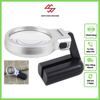 Kính lúp 3X cầm tay kiêm để bàn đọc sách báo cho người già 7006 ( 3in1 )