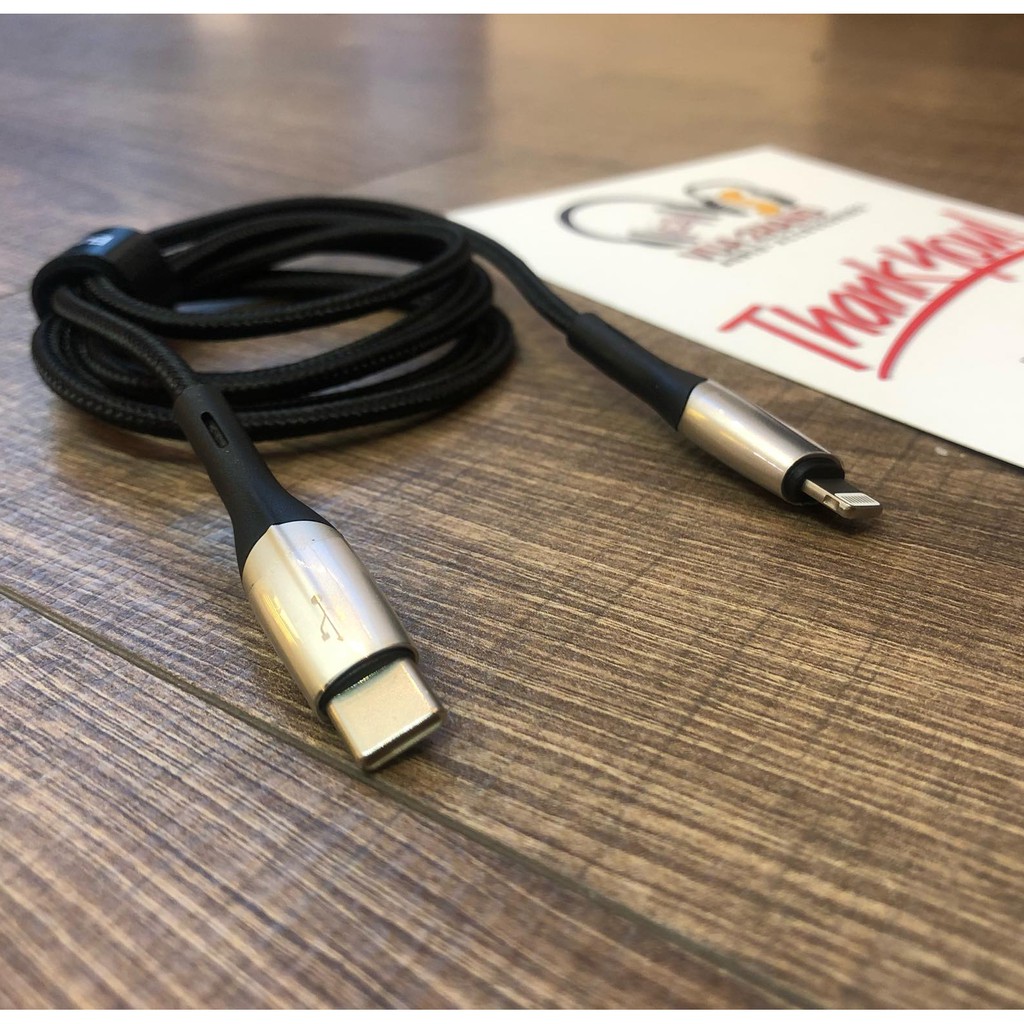 Cáp Baseus 18w PD lighting