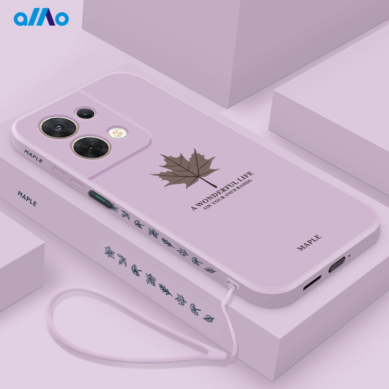 Ốp Điện Thoại Chống Sốc Họa Tiết Lá Phong Hoạt Hình Cho OPPO Reno8 Pro 4G Reno8 Z 5G A77 4G