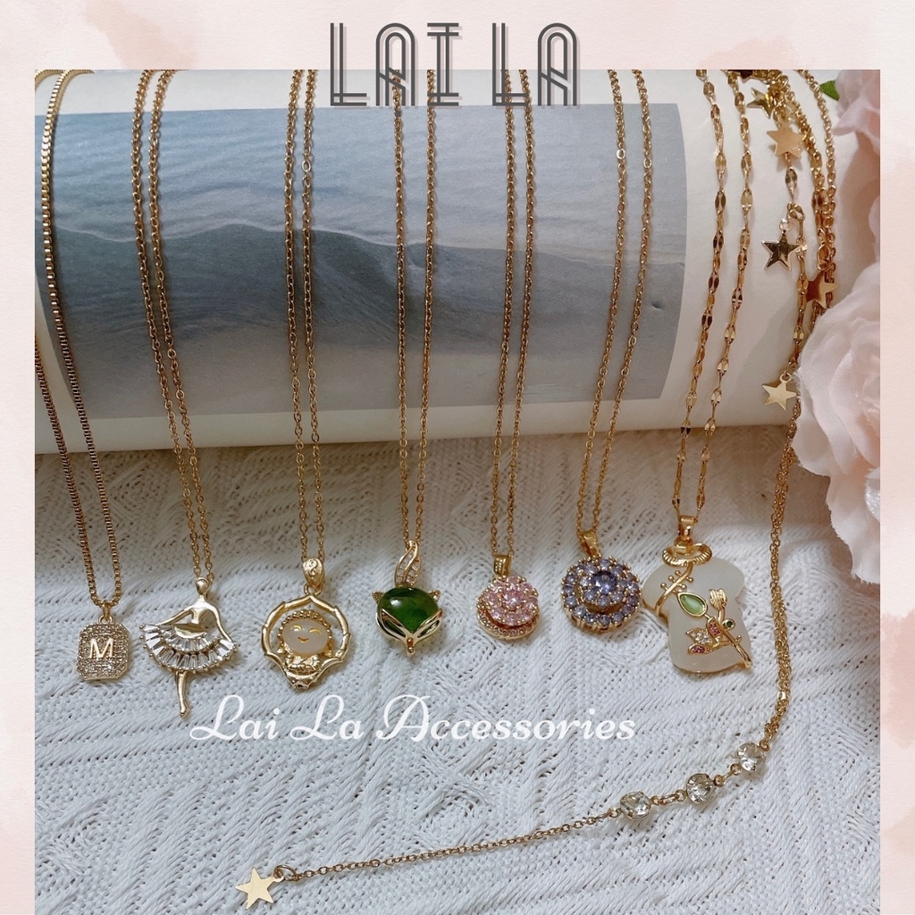 Vòng cổ nữ mặt hình độc lạ nhiều mẫu, Dây chuyền thời trang Hàn Quốc xinh Lại La