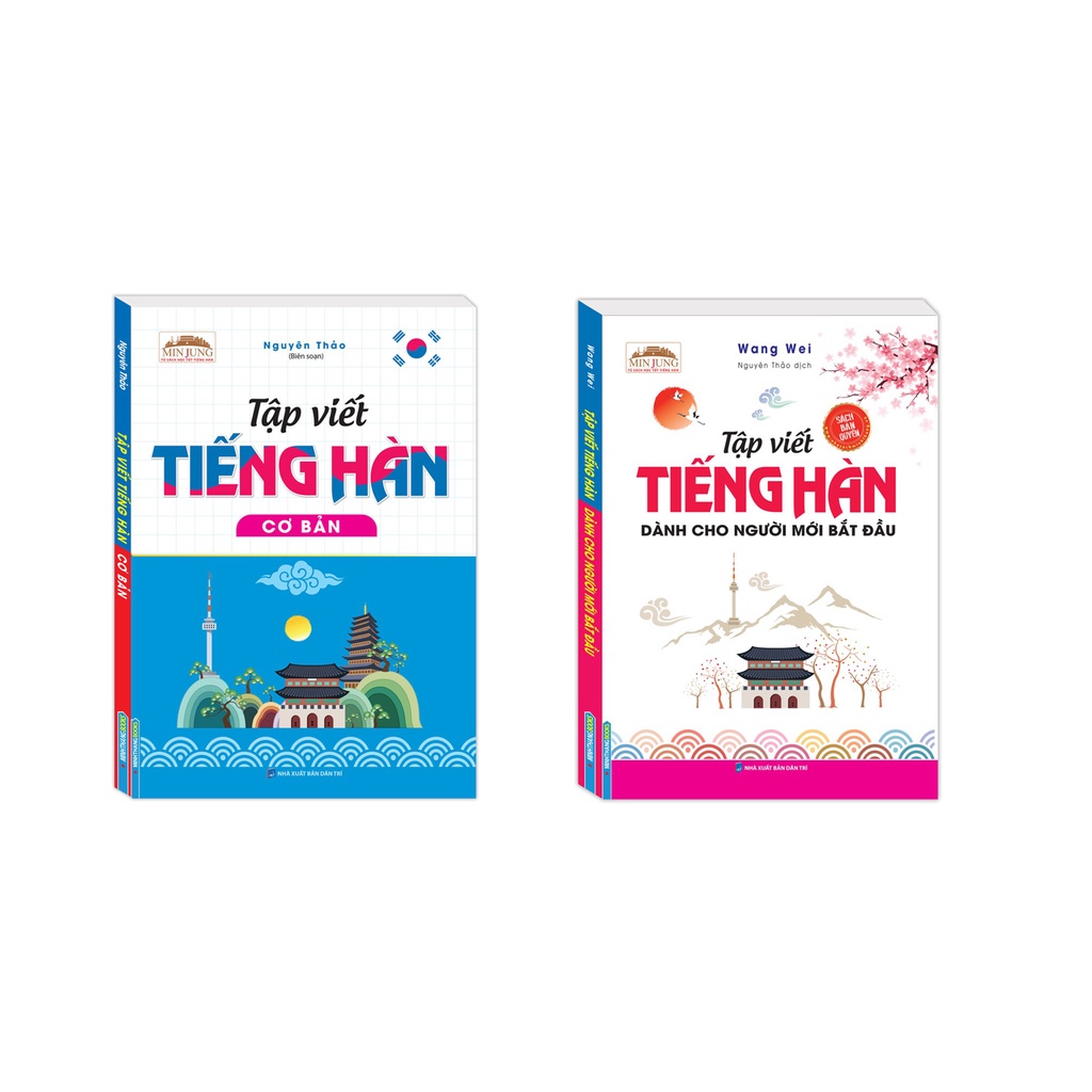 Sách- Combo 2c- Tập viết tiếng Hàn cơ bản+Tập viết tiếng Hàn dành cho người mới bắt đầu