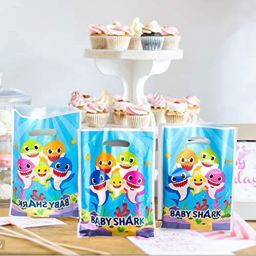 10pcs Baby-Shark Gift Bags Party Favors  Under The Sea Baby Shower Baby Shak Birthday