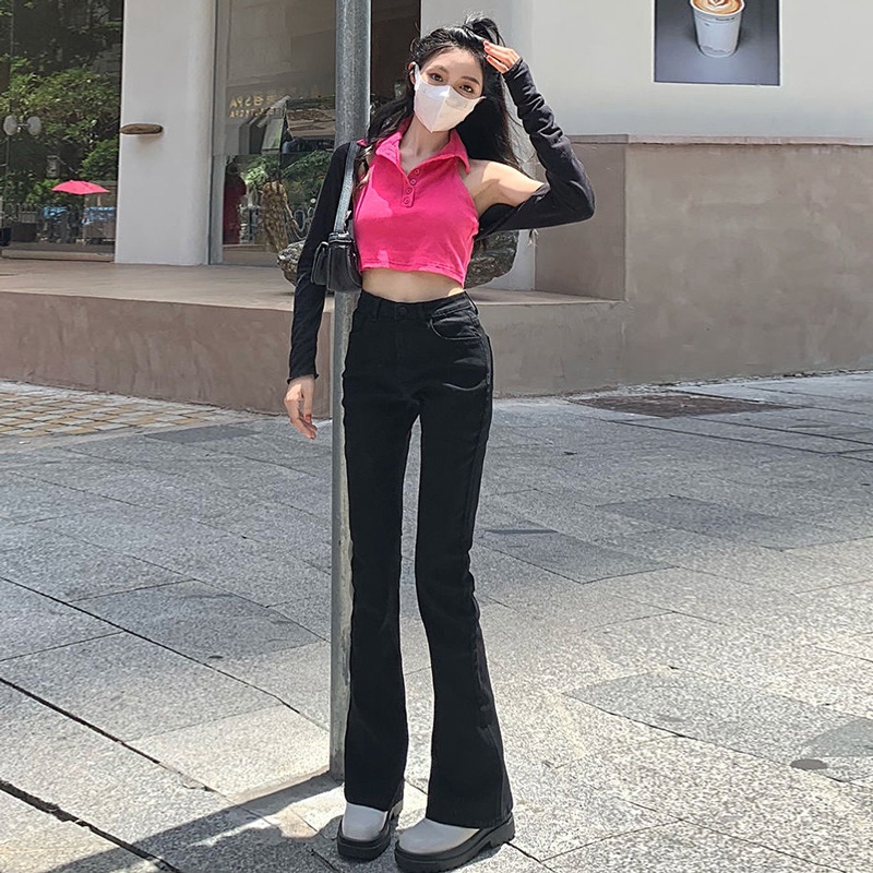 Quần Jean Lưng Cao Plus Size Đơn Giản Theo Phong Cách Retro Hàn Quốc Dành Cho Nữ