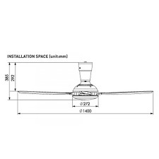 [GIAN HÀNG UY TÍN] [HÀNG CHÍNH HÃNG] Quạt trần 4 cánh Panasonic F-56XPG-đen, có điều khiển