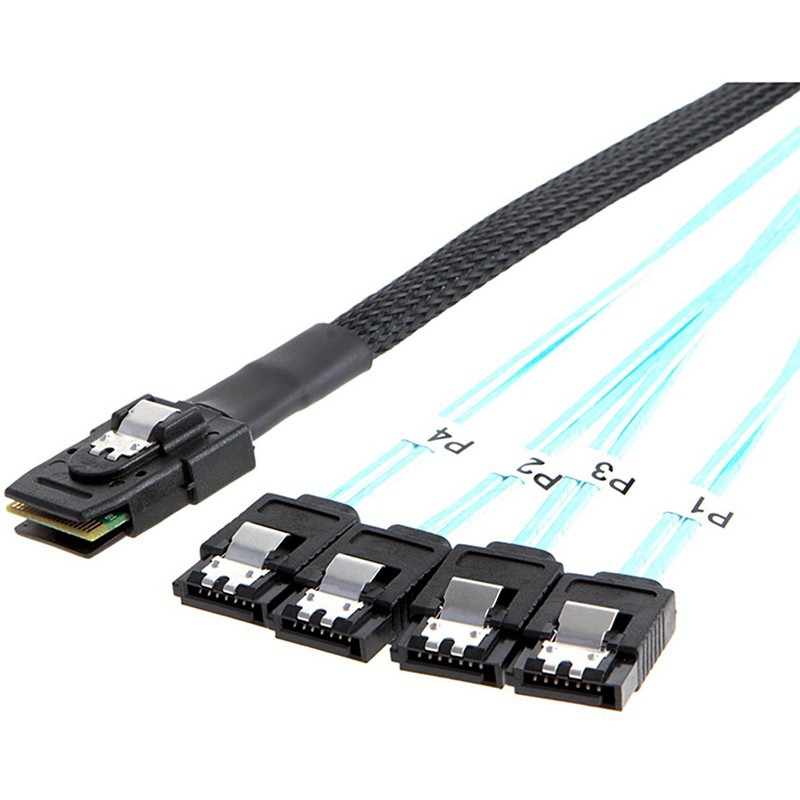 1 Cáp Chuyển Đổi Nguồn Sata 4-pin Ide 1 Sang 5 Sata Và 1 Pcs Mini Sas 36pin (Sff-8087) Male Sang 4 Sata 7pin Female