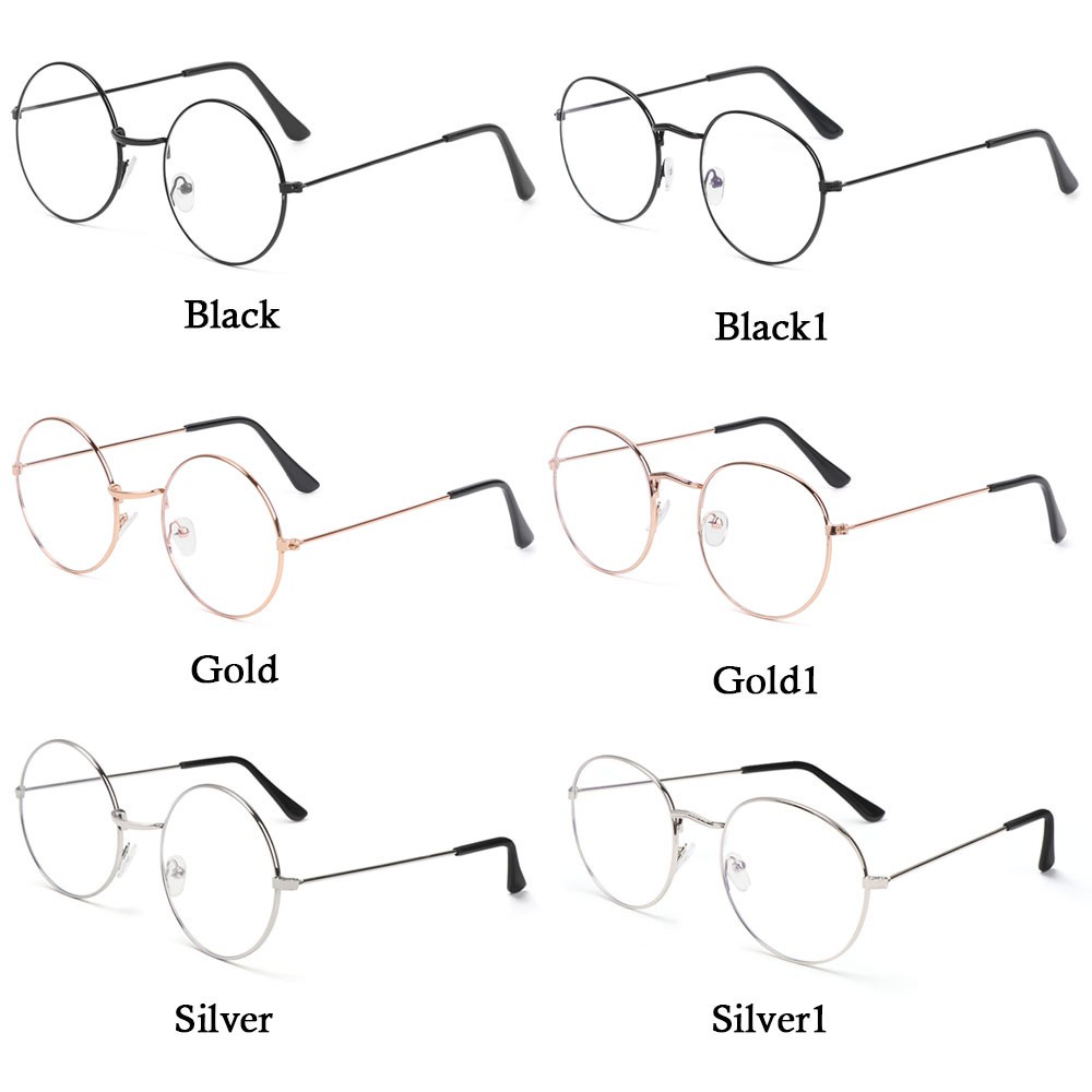 Mắt Kính Gọng Kim Loại Tròn Nhẹ Chống Ánh Sáng Xanh Phong Cách Vintage Thời Trang Cho Nam Và Nữ Sự Bảo Vệ