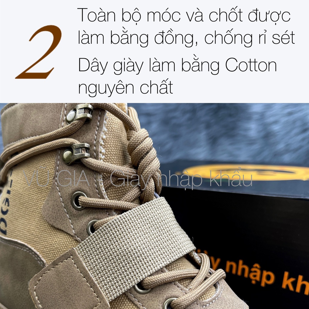 Giày Boost Martin cổ cao nhập khẩu chính hãng VŨ GIA T34