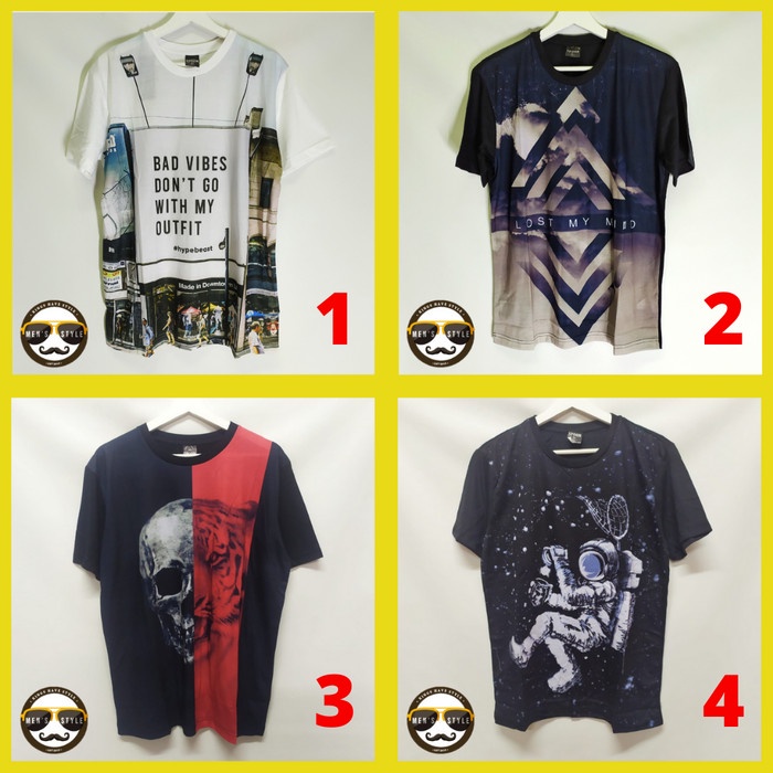 Áo Thun Nam In Chữ Bangkok Distro Nhập Khẩu Từ Thái Lan Hypebeast - M, NO.1