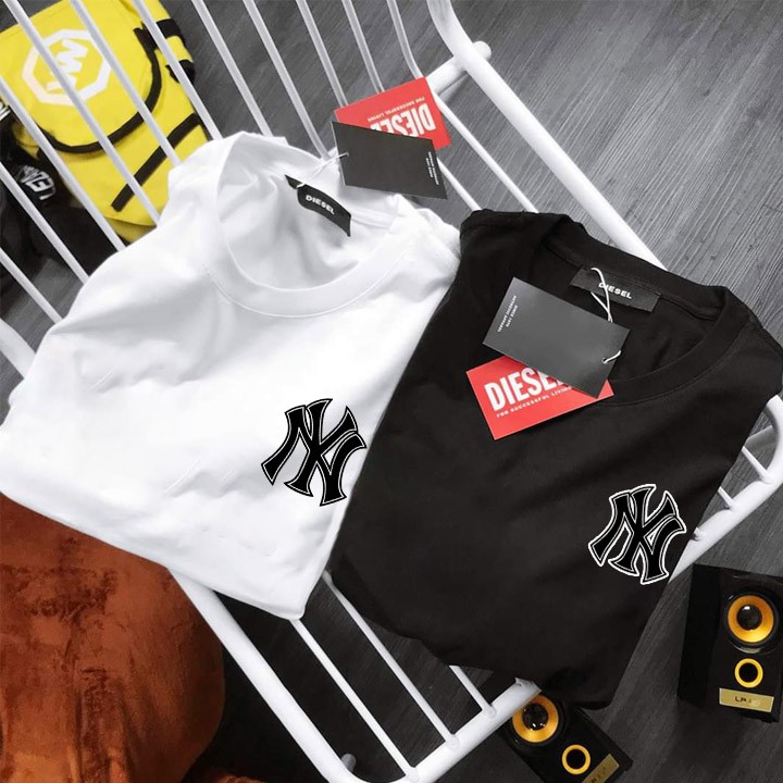 áo thun nam , áo phông nam - nữ Tay ngắn cổ tròn 2 màu đen - trắng logo thương hiệu