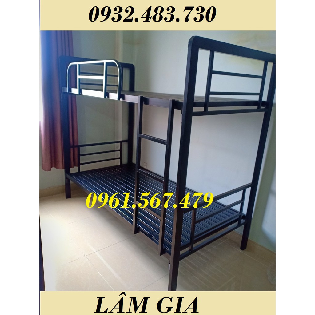 giường tầng sắt hộp 80cm