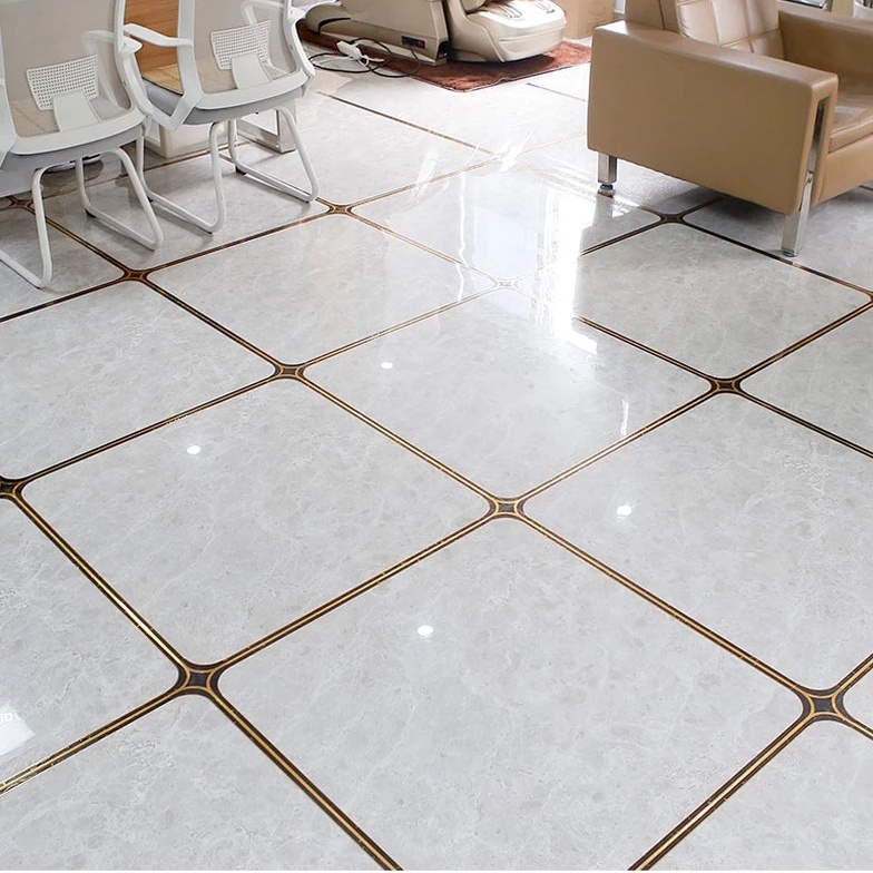 Cuộn Băng Keo Dán Viền Gạch Men / Gốm Họa Tiết Đá Cẩm Thạch Màu Đen Vàng Dài 5m Chống Ẩm Trang Trí Nhà Cửa