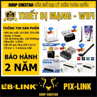 Thiết bị mạng Bộ phát wifi Bộ thu Wifi Bộ chia mạng Chính hãng LBLink PixLink TPLink WNet Bảo hành 24T thumbnail