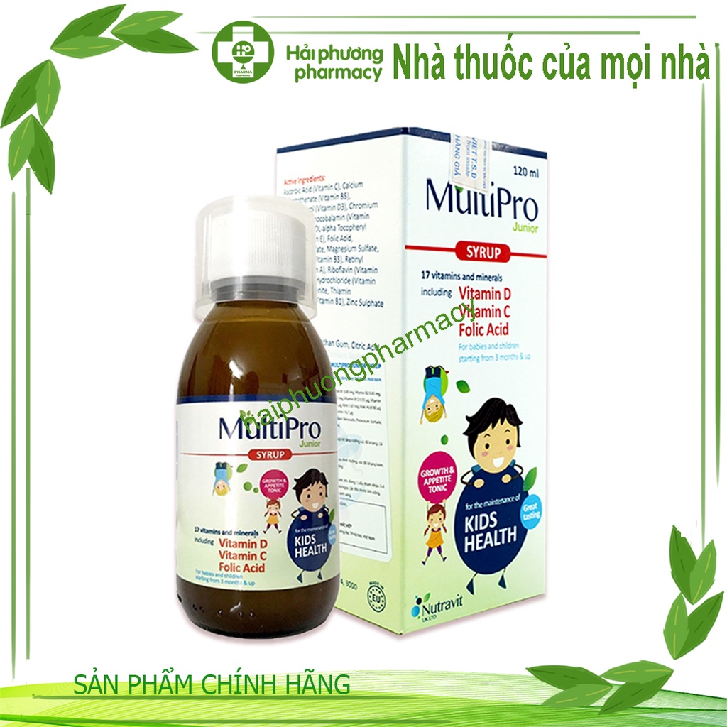 Multipro Junior Siro Giúp Bé Ăn Ngon Tiêu Hóa Tốt Hấp Thu Dưỡng Chất 120ml