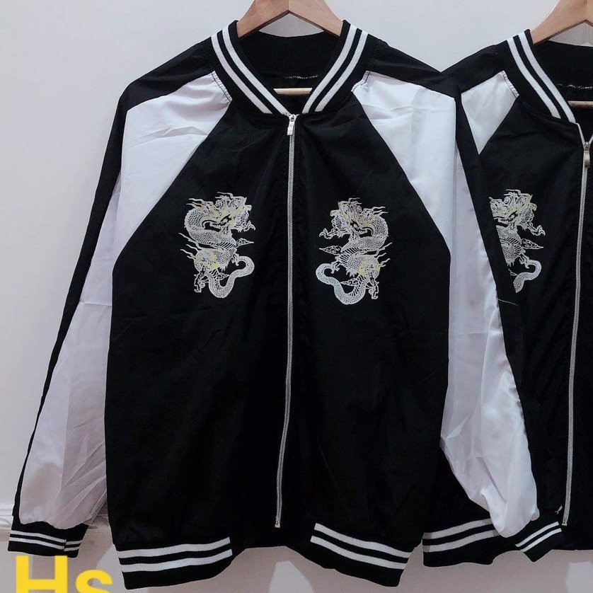 Áo Khoác Bomber Họa Tiết Rồng Áo Bomber Nam Nữ - Áo Bomber Unisex Ảnh Tự Chup + Video TM Store