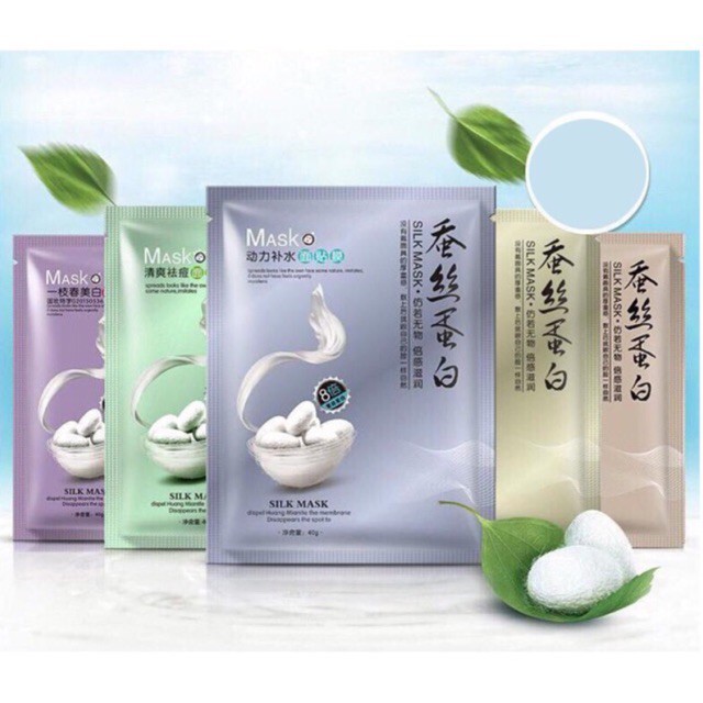 Mặt nạ dưỡng da mụn cấp ẩm thải độc tơ tằm ONE SPRING SILK MASK dưỡng trắng mờ thâm lẻ 1 gói Zentop