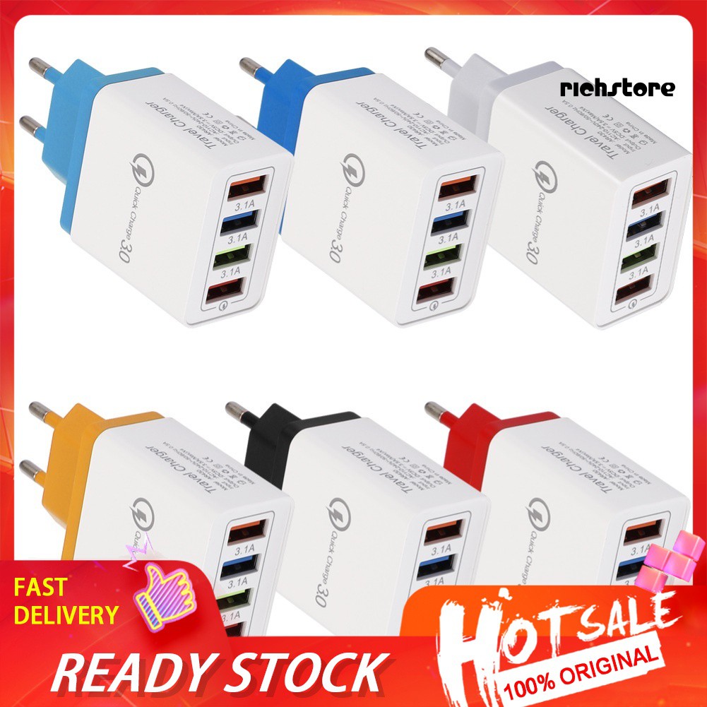 POWER Củ Sạc Nhanh Qc 3.0 4 Cổng Usb