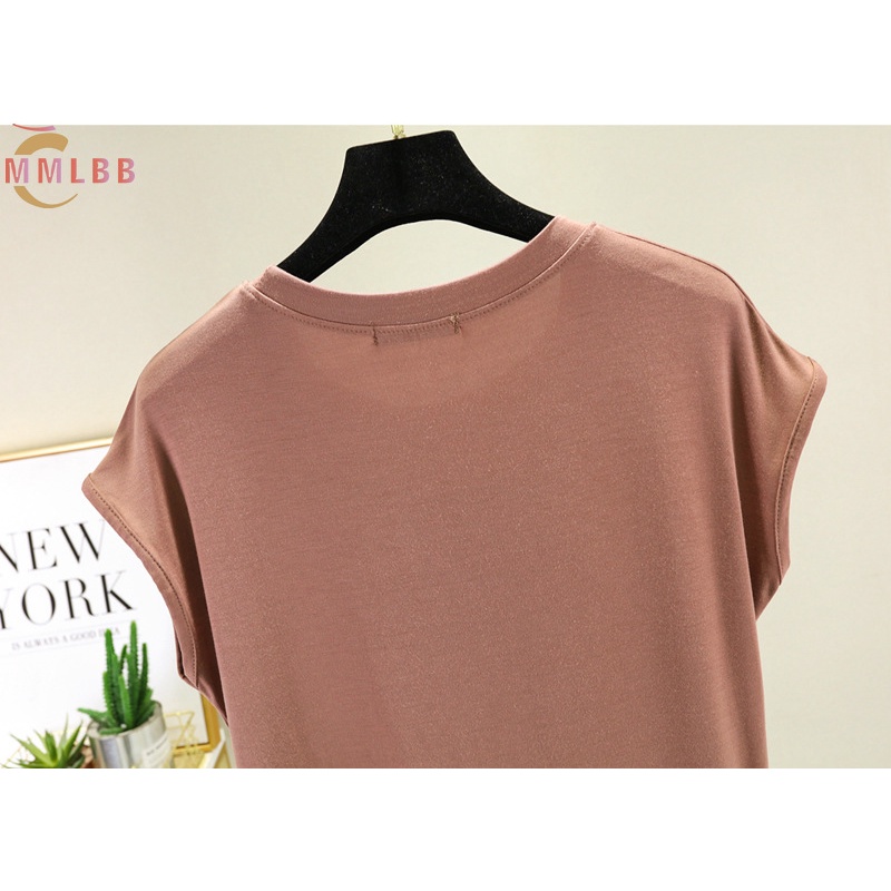 Áo Thun Ba Lỗ Cổ TròN MàU Trơn ThờI Trang MùA Hè 2023 Cho Nữ M-2XL