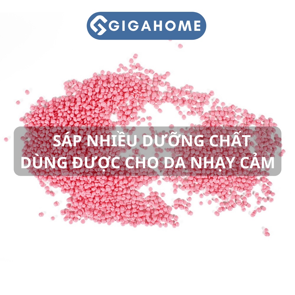 Sáp Wax Lông Sữa Dừa Màu Hồng Siêu Bám Lông GIGAHOME Dùng Cho Da Nhạy Cảm, Tặng Kèm Que 1010