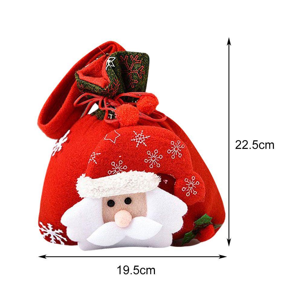 MUVAKO Túi Dây Rút Đựng Kẹo Giáng Sinh Hình Ông Già Noel Mới